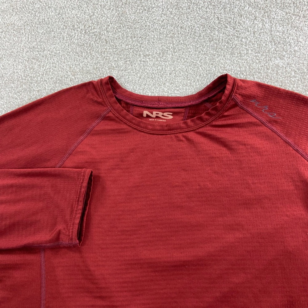 NRS Long Sleeve Shirt Womens Large Red UPF 50+ Performance Base Layer